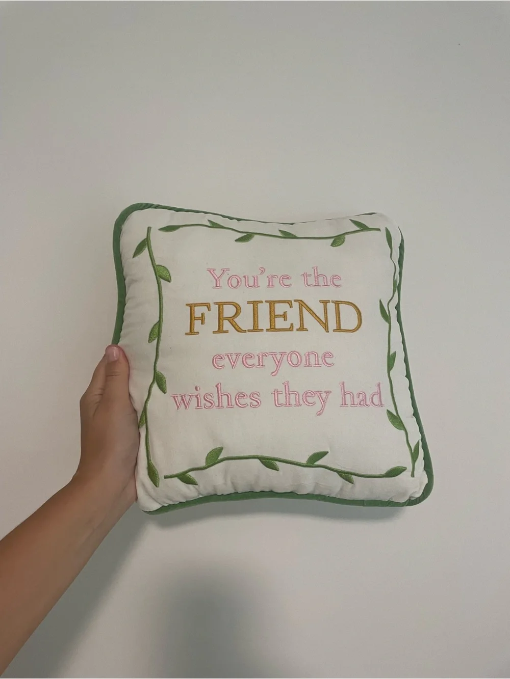 Embroidered Decorative Throw Pillow